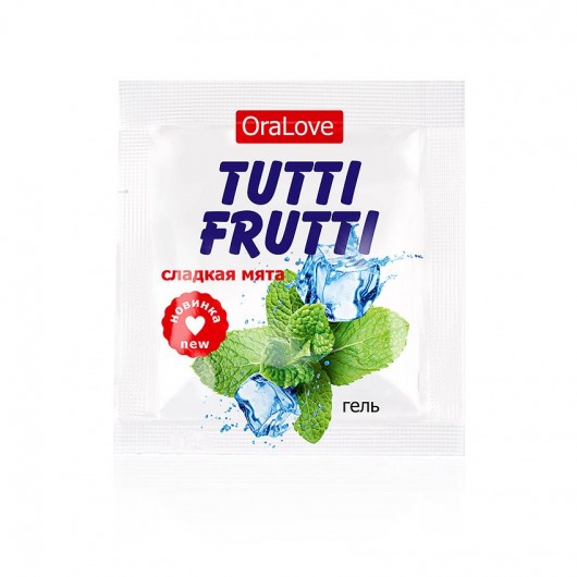 Пробник гель-смазки Tutti-frutti со вкусом мяты - 4 гр. - Биоритм - купить с доставкой в Находке