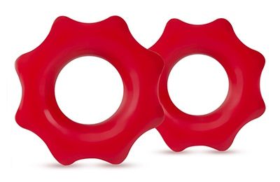 Набор из 2 красных фигурных эрекционных колец NUTZ - Blush Novelties - в Находке купить с доставкой