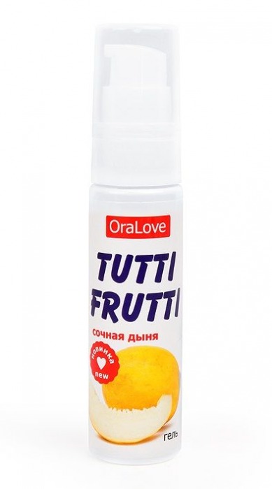 Гель-смазка Tutti-frutti со вкусом сочной дыни - 30 гр. - Биоритм - купить с доставкой в Находке