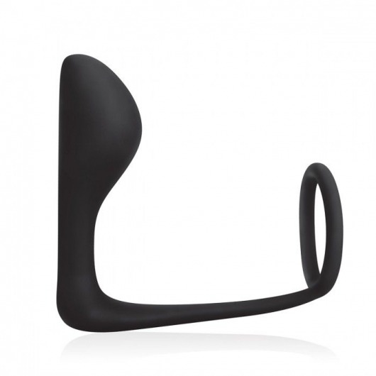 Стимулятор простаты с фиксацией эрекционным кольцом Prostate Gear - BlueLine - в Находке купить с доставкой