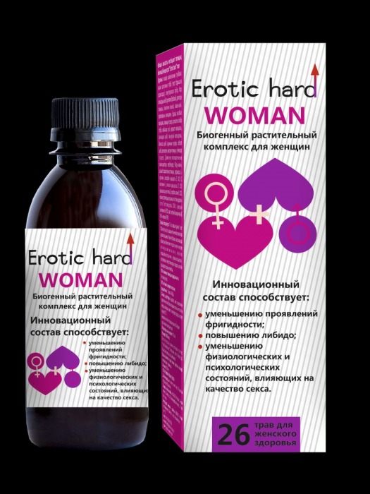 Женский биогенный концентрат для повышения либидо Erotic hard Woman - 250 мл. - Erotic Hard - купить с доставкой в Находке