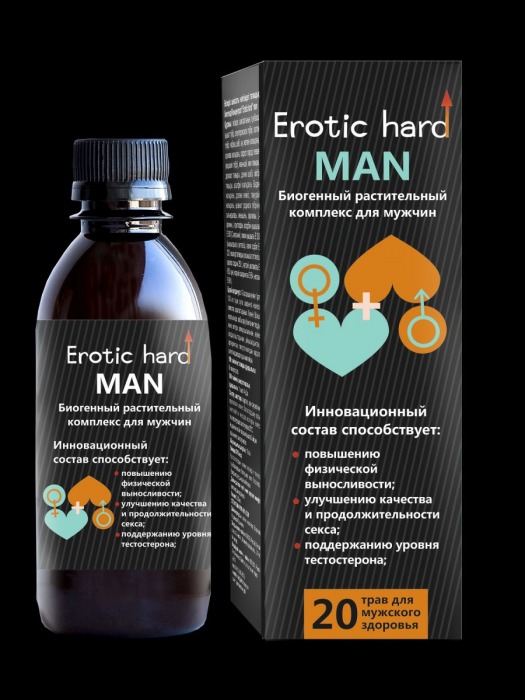 Мужской биогенный концентрат для усиления эрекции Erotic hard Man - 250 мл. - Erotic Hard - купить с доставкой в Находке
