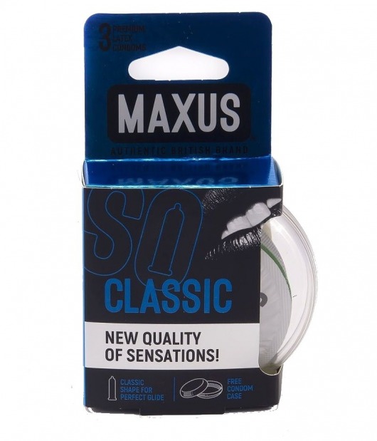 Классические презервативы в пластиковом кейсе MAXUS Classic - 3 шт. - Maxus - купить с доставкой в Находке