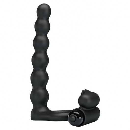 Черная насадка для двойной стимуляции Hercules Penis Sheath III - 15,3 см. - Baile - купить с доставкой в Находке