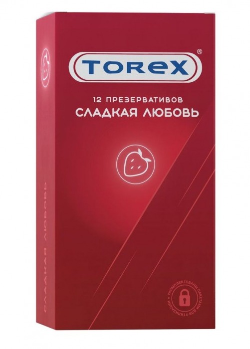 Презервативы Torex  Сладкая любовь  с ароматом клубники - 12 шт. - Torex - купить с доставкой в Находке