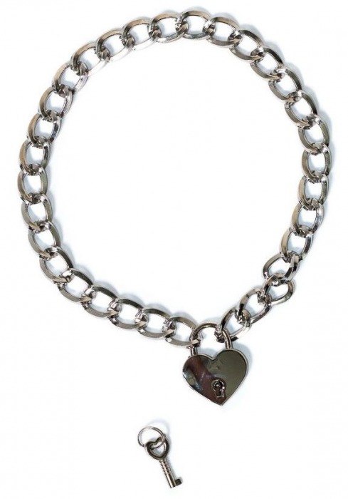 Серебристый ошейник Embrace с ключиком - Lola Games - купить с доставкой в Находке