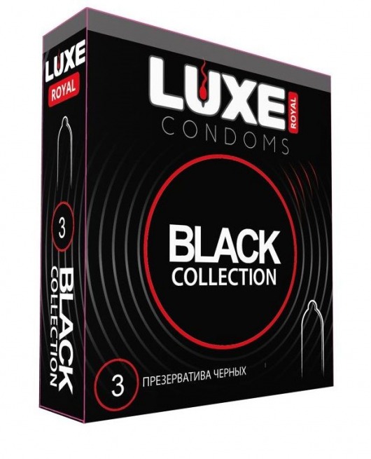 Черные презервативы LUXE Royal Black Collection - 3 шт. - Luxe - купить с доставкой в Находке