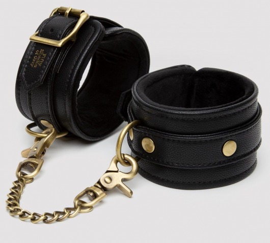 Черные оковы на ноги Bound to You Faux Leather Ankle Cuffs - Fifty Shades of Grey - купить с доставкой в Находке