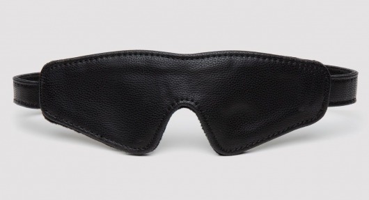 Черная плотная маска на глаза Bound to You Faux Leather Blindfold - Fifty Shades of Grey - купить с доставкой в Находке
