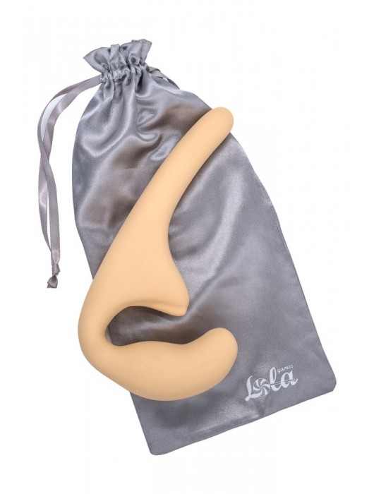 Бежевый безремневой страпон Seduction - 20,5 см. - Lola Games - купить с доставкой в Находке