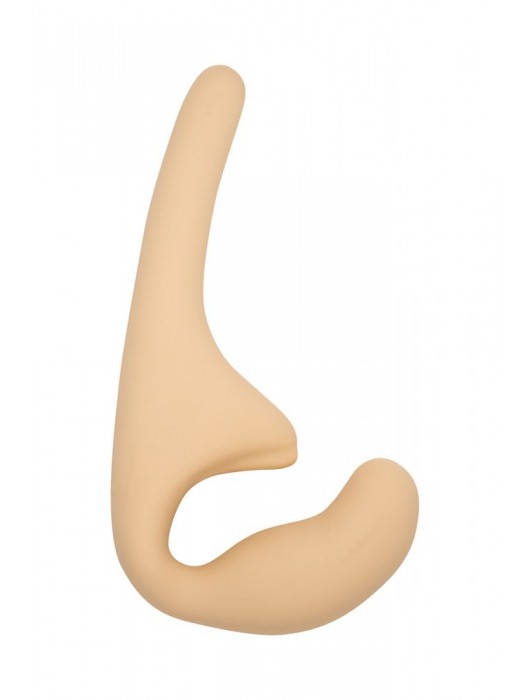 Бежевый безремневой страпон Seduction - 20,5 см. - Lola Games - купить с доставкой в Находке