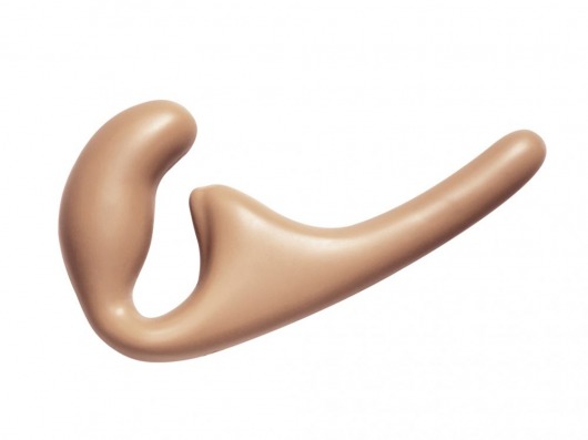 Бежевый безремневой страпон Seduction - 20,5 см. - Lola Games - купить с доставкой в Находке