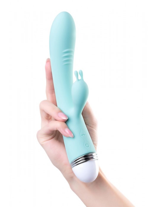 Мятный вибратор-кролик Iris - 22 см. - ToyFa