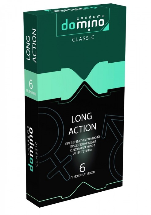 Презервативы с пролонгирующим эффектом DOMINO Classic Long action - 6 шт. - Domino - купить с доставкой в Находке
