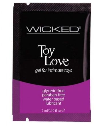 Лубрикант на водной основе для использования с игрушками WICKED Toy Love - 3 мл. - Wicked - купить с доставкой в Находке