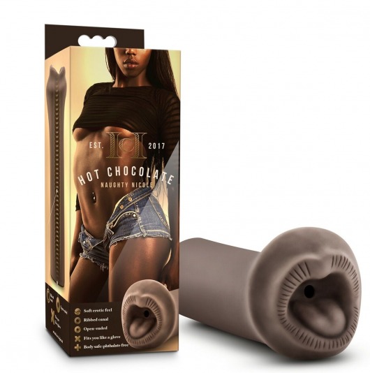 Коричневый мастурбатор-ротик Naughty Nicole - Blush Novelties - в Находке купить с доставкой