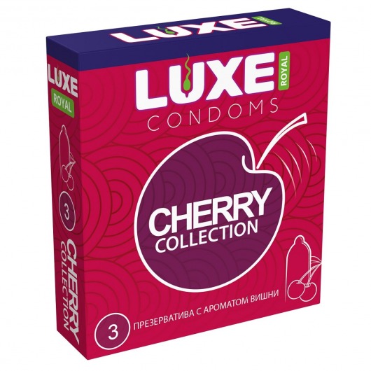 Презервативы с ароматом вишни LUXE Royal Cherry Collection - 3 шт. - Luxe - купить с доставкой в Находке