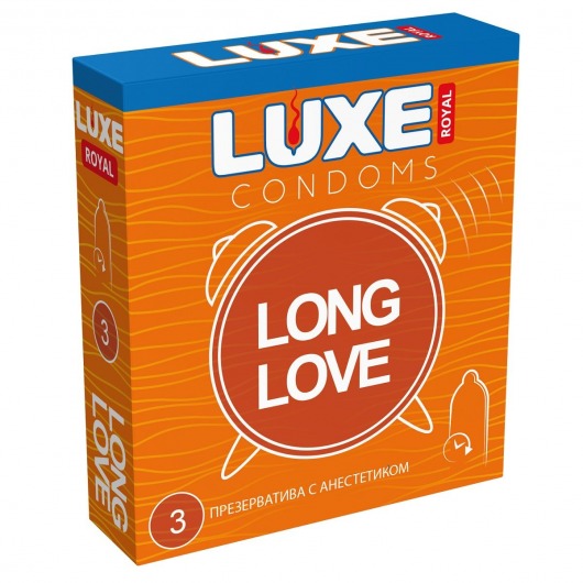 Презервативы с продлевающим эффектом LUXE Royal Long Love - 3 шт. - Luxe - купить с доставкой в Находке