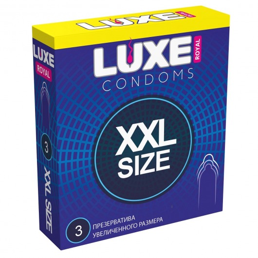 Презервативы увеличенного размера LUXE Royal XXL Size - 3 шт. - Luxe - купить с доставкой в Находке