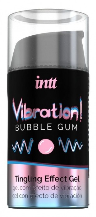 Жидкий интимный гель с эффектом вибрации Vibration! Bubble Gum - 15 мл. - INTT - купить с доставкой в Находке