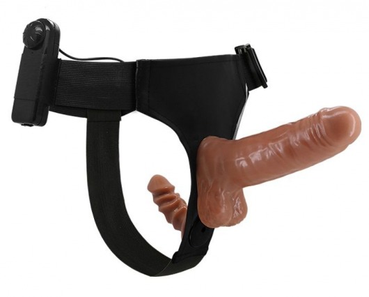 Страпон с вагинальной пробкой и вибрацией Ultra Passionate Harness - 16 см. - Baile - купить с доставкой в Находке