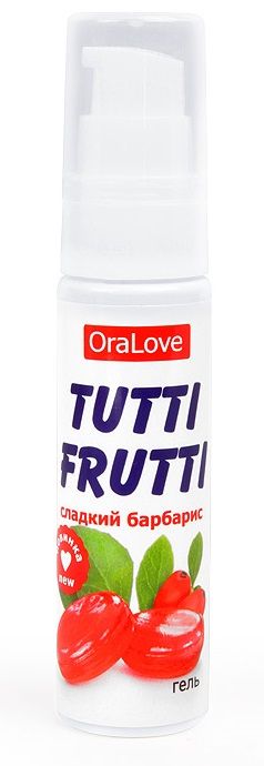 Гель-смазка Tutti-frutti со вкусом барбариса - 30 гр. - Биоритм - купить с доставкой в Находке