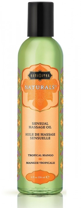 Массажное масло Naturals Tropical Mango с ароматом манго - 236 мл. - Kama Sutra - купить с доставкой в Находке