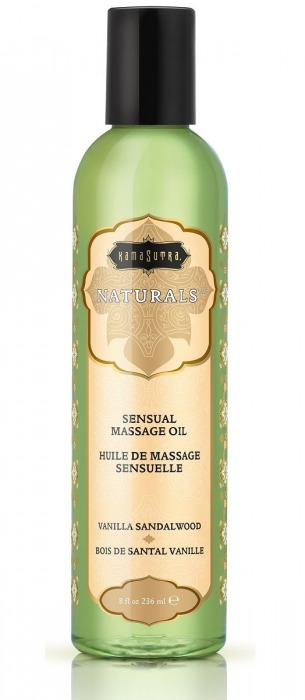 Массажное масло Naturals Vanilla Sandalwood с ароматом ванили и сандала - 236 мл. - Kama Sutra - купить с доставкой в Находке