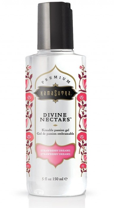 Гель-лубрикант на водной основе Divine Nectars Strawberry Dream с ароматом клубники - 150 мл. - Kama Sutra - купить с доставкой в Находке