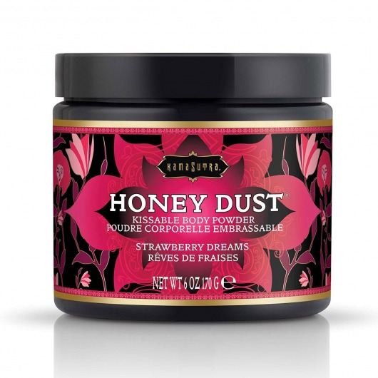 Пудра для тела Honey Dust Body Powder с ароматом клубники - 170 гр. - Kama Sutra - купить с доставкой в Находке