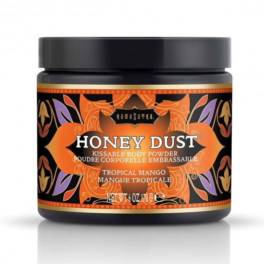 Пудра для тела Honey Dust Body Powder с ароматом манго - 170 гр. - Kama Sutra - купить с доставкой в Находке