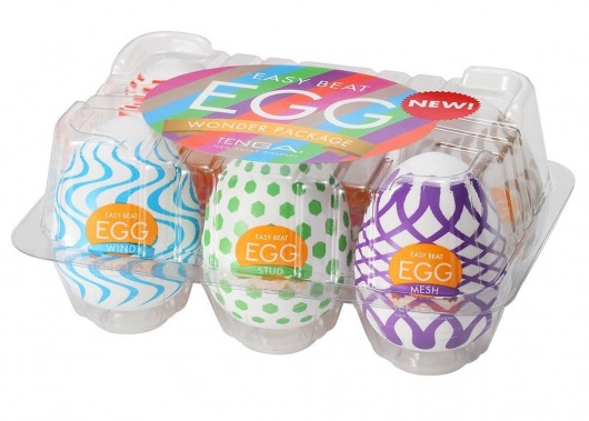 Набор из 6 мастурбаторов Tenga EGG IV с различным рельефом - Tenga - в Находке купить с доставкой