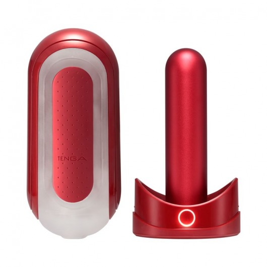 Красный мастурбатор Flip Zero Red   Warmer с подогревом - Tenga - в Находке купить с доставкой