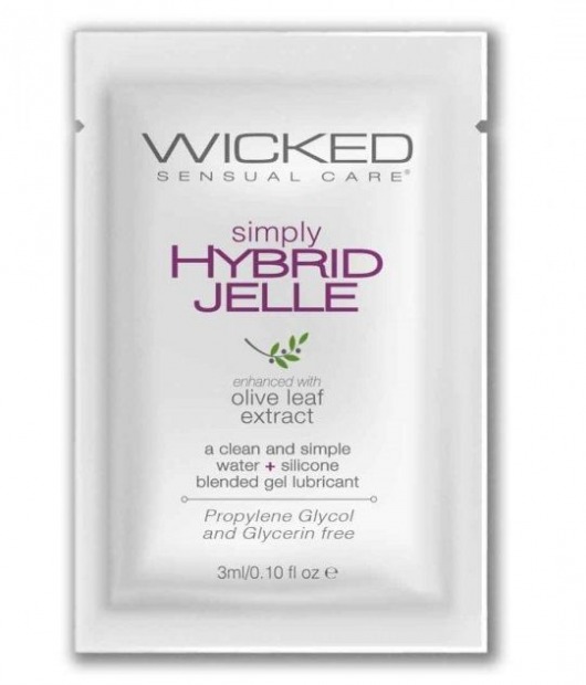 Гель-лубрикант на водно-силиконовой основе Simply Hybrid Jelle - 3 мл. - Wicked - купить с доставкой в Находке