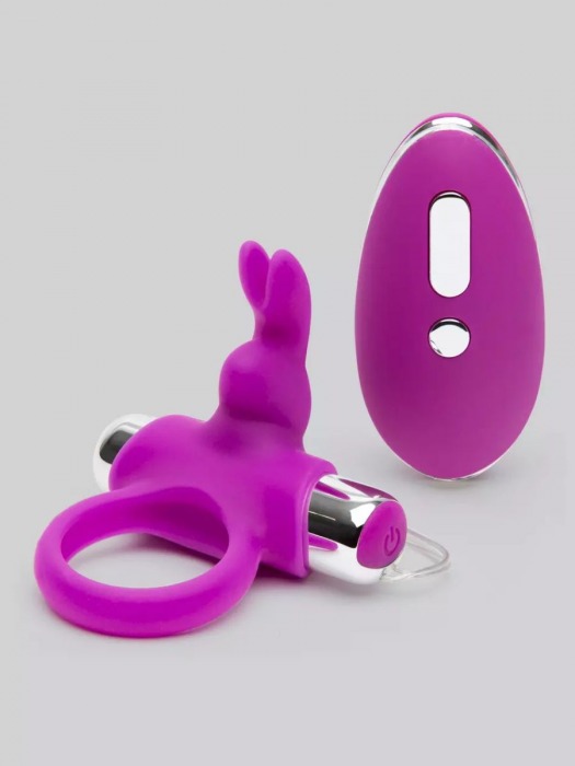 Лиловое виброкольцо с пультом ДУ Remote Control Cock Ring - Happy Rabbit - в Находке купить с доставкой
