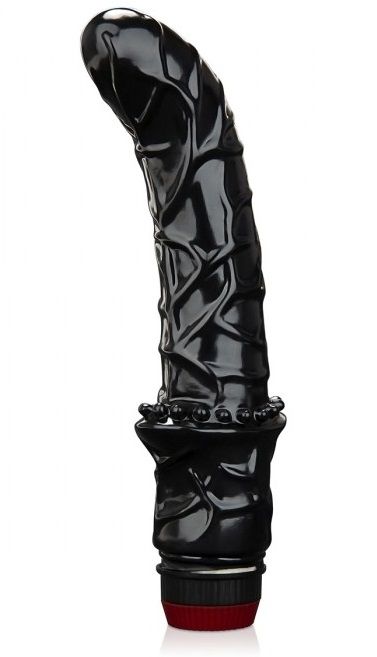 Черный вибромассажер простаты 6  Premium Prostate Massager - BlueLine - в Находке купить с доставкой