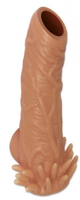 Телесная насадка с усиками и открытой головкой Nude Sleeve S - 10 см. - KOKOS - в Находке купить с доставкой