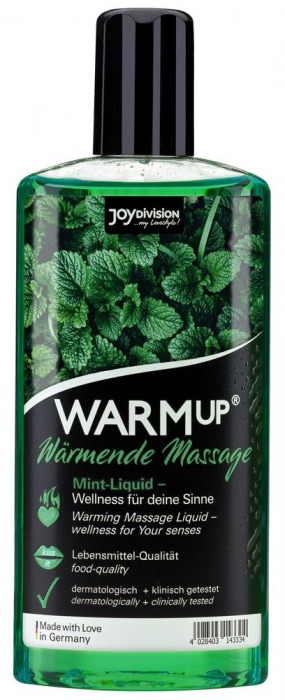 Массажное масло WARMup Mint с ароматом мяты - 150 мл. - Joy Division - купить с доставкой в Находке