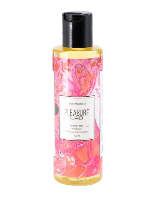 Массажное масло Pleasure Lab Delicate с ароматом пиона и пачули - 100 мл. - Pleasure Lab - купить с доставкой в Находке