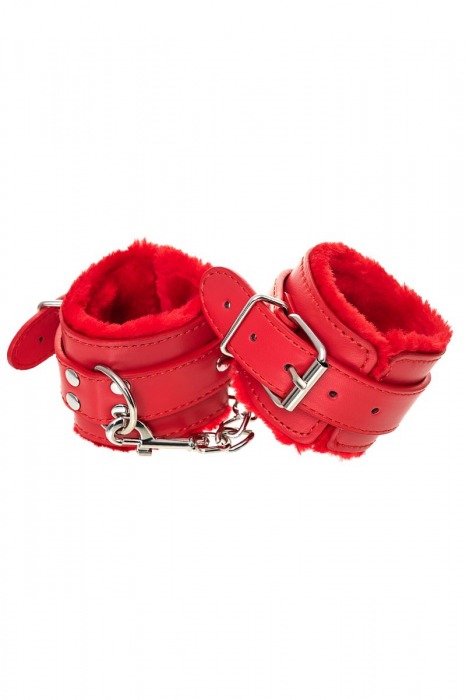 Красные наручники Anonymo из искусственной кожи - ToyFa - купить с доставкой в Находке