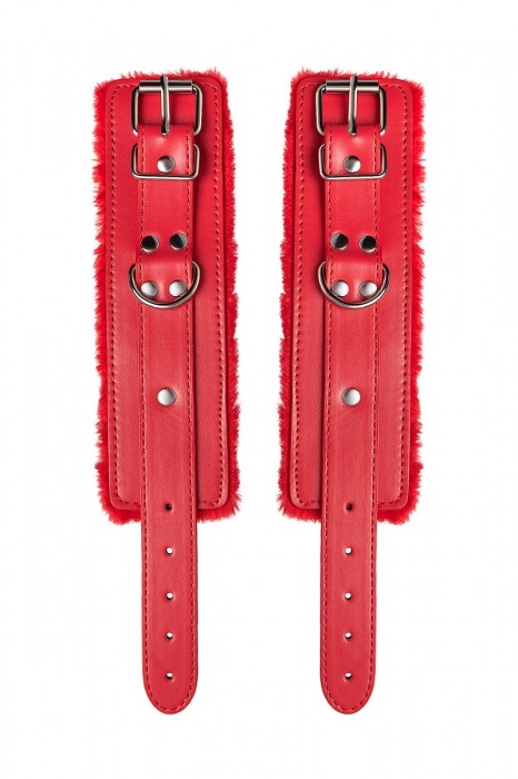 Красные наручники Anonymo из искусственной кожи - ToyFa - купить с доставкой в Находке