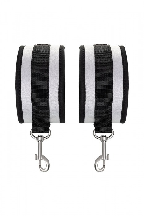 Серебристо-черные наручники Anonymo - ToyFa - купить с доставкой в Находке