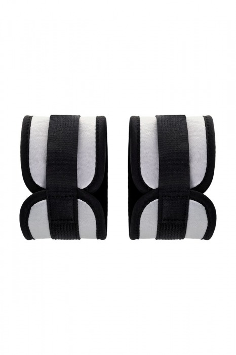 Серебристо-черные наручники Anonymo - ToyFa - купить с доставкой в Находке