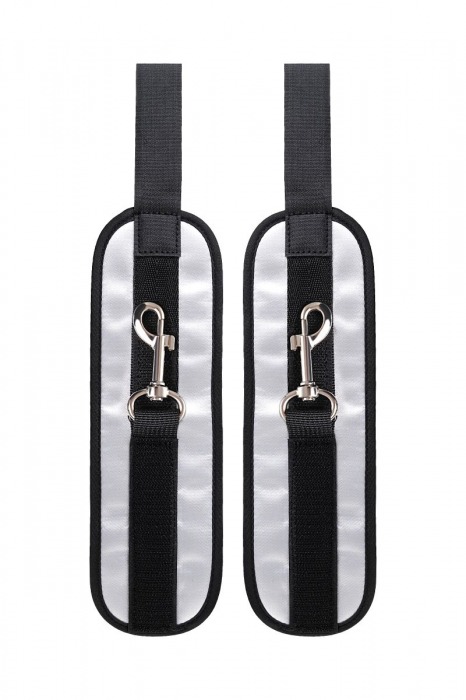 Серебристо-черные наручники Anonymo - ToyFa - купить с доставкой в Находке