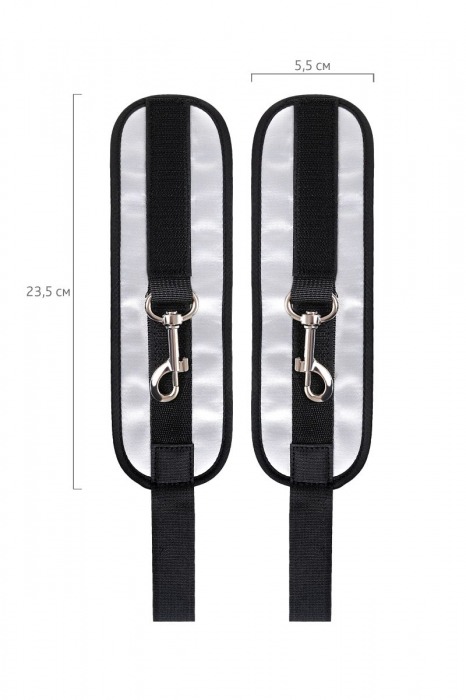 Серебристо-черные наручники Anonymo - ToyFa - купить с доставкой в Находке