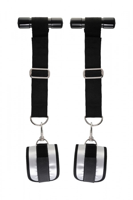 Черно-серебристые фиксаторы для рук на дверь Anonymo - ToyFa - купить с доставкой в Находке