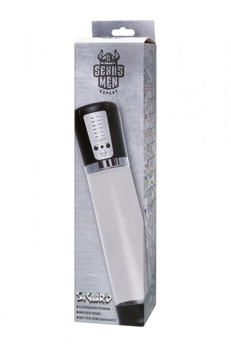 Прозрачная автоматическая помпа для пениса Sigurd - Sexus - в Находке купить с доставкой