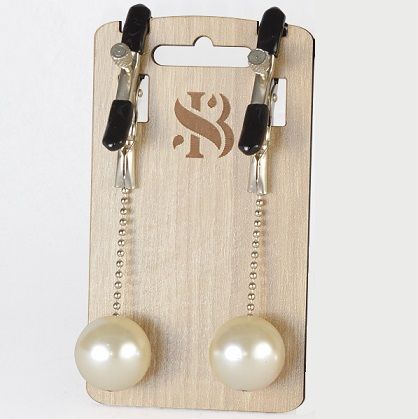 Зажимы на соски с бусинами под жемчуг Pearl - Sitabella - купить с доставкой в Находке