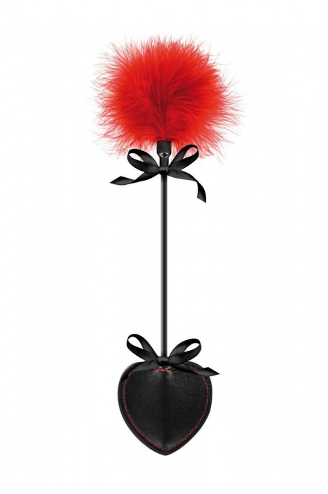 Стек с пуховкой Sweet Caress Feather Whip - 44 см. - Sweet Caress - купить с доставкой в Находке