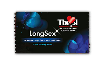 Пролонгирующий крем LongSex в одноразовой упаковке - 1,5 гр. - Биоритм - купить с доставкой в Находке